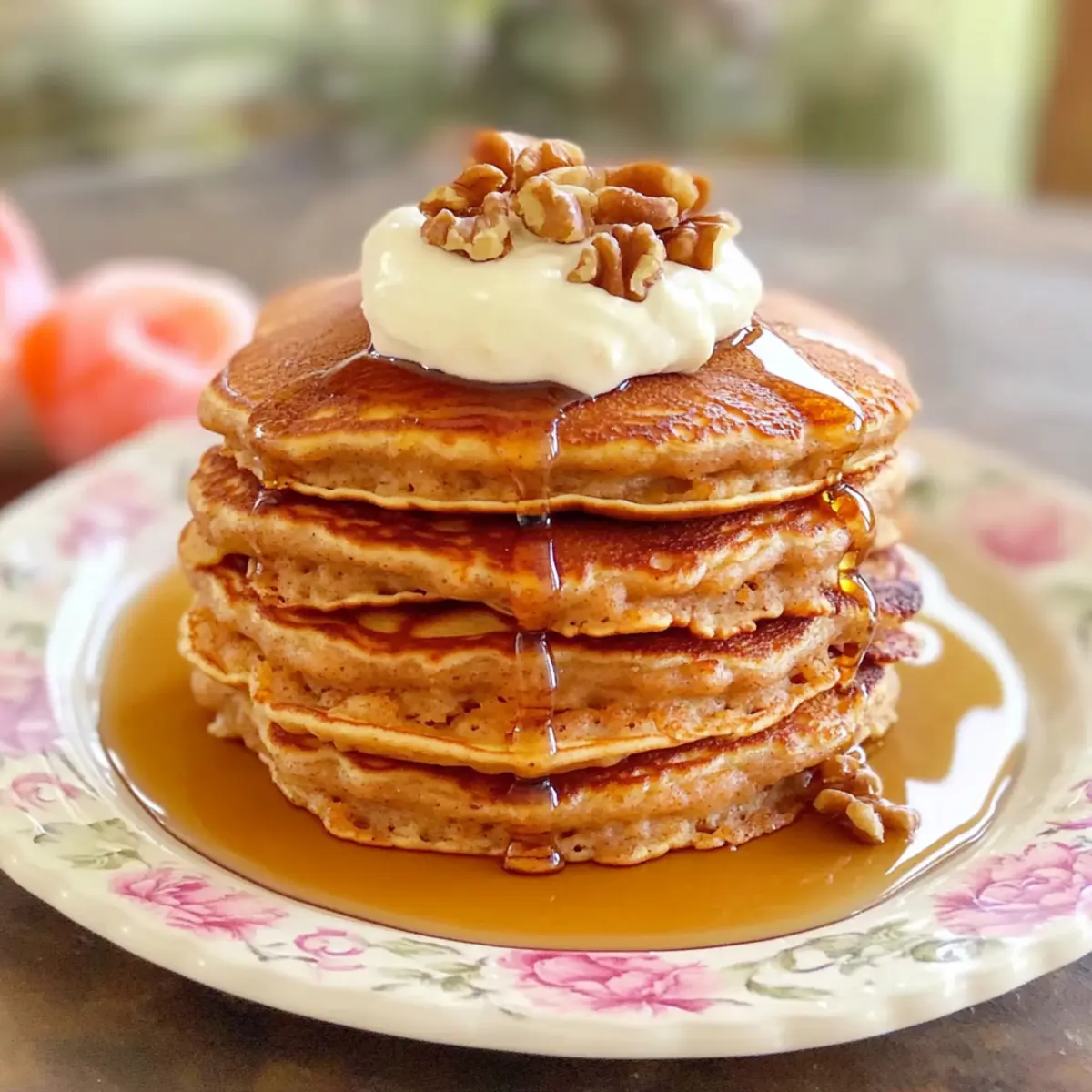 Carrot Cake Pancakes with Cream Cheese Frosting