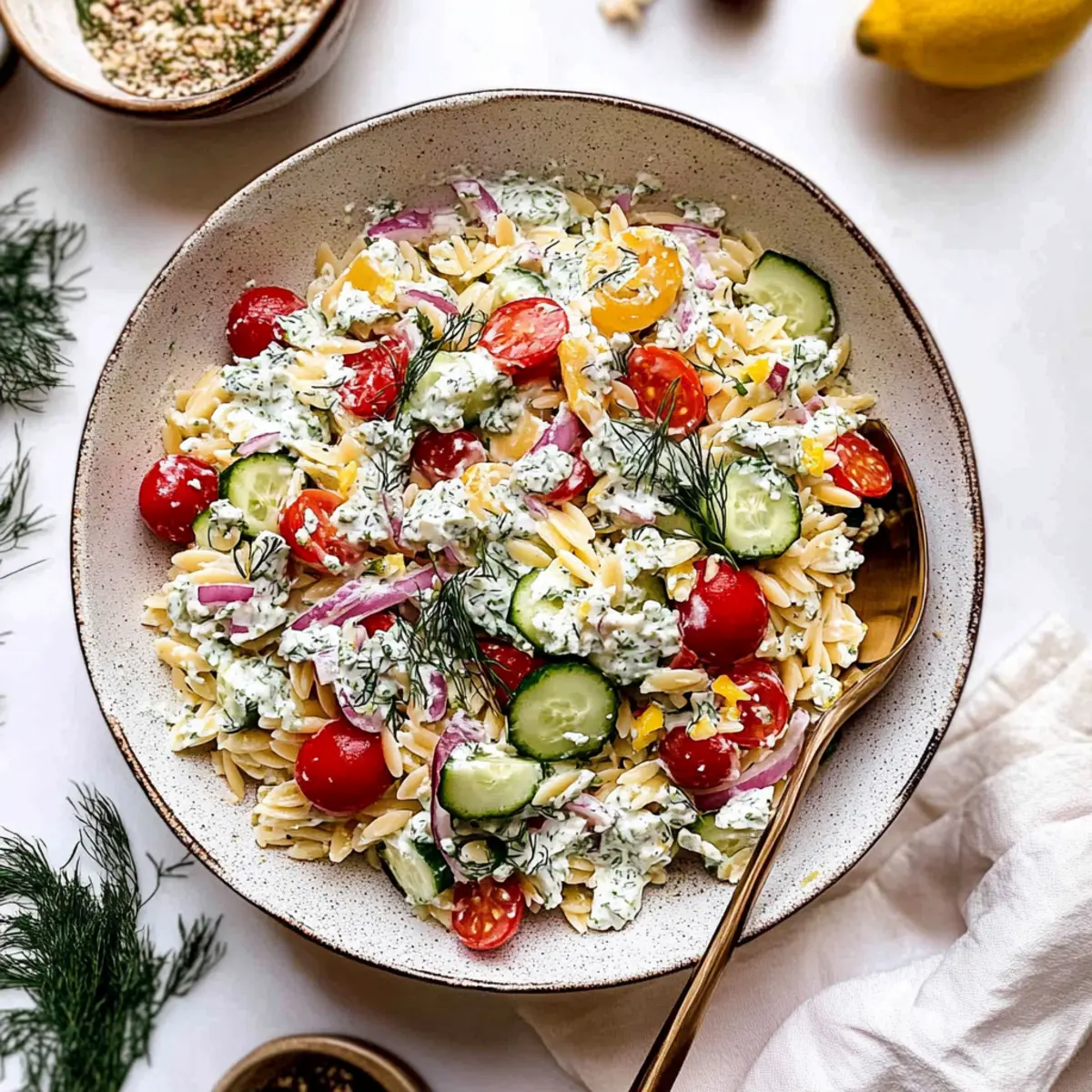 Greek Orzo Pasta Salad