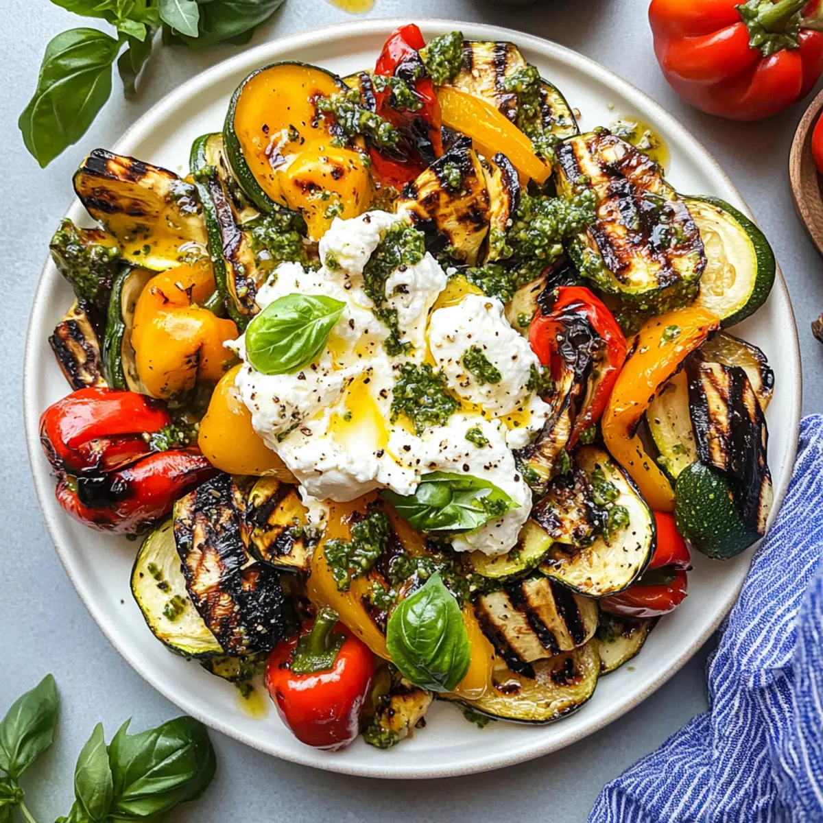 Grilled Zucchini and Peppers