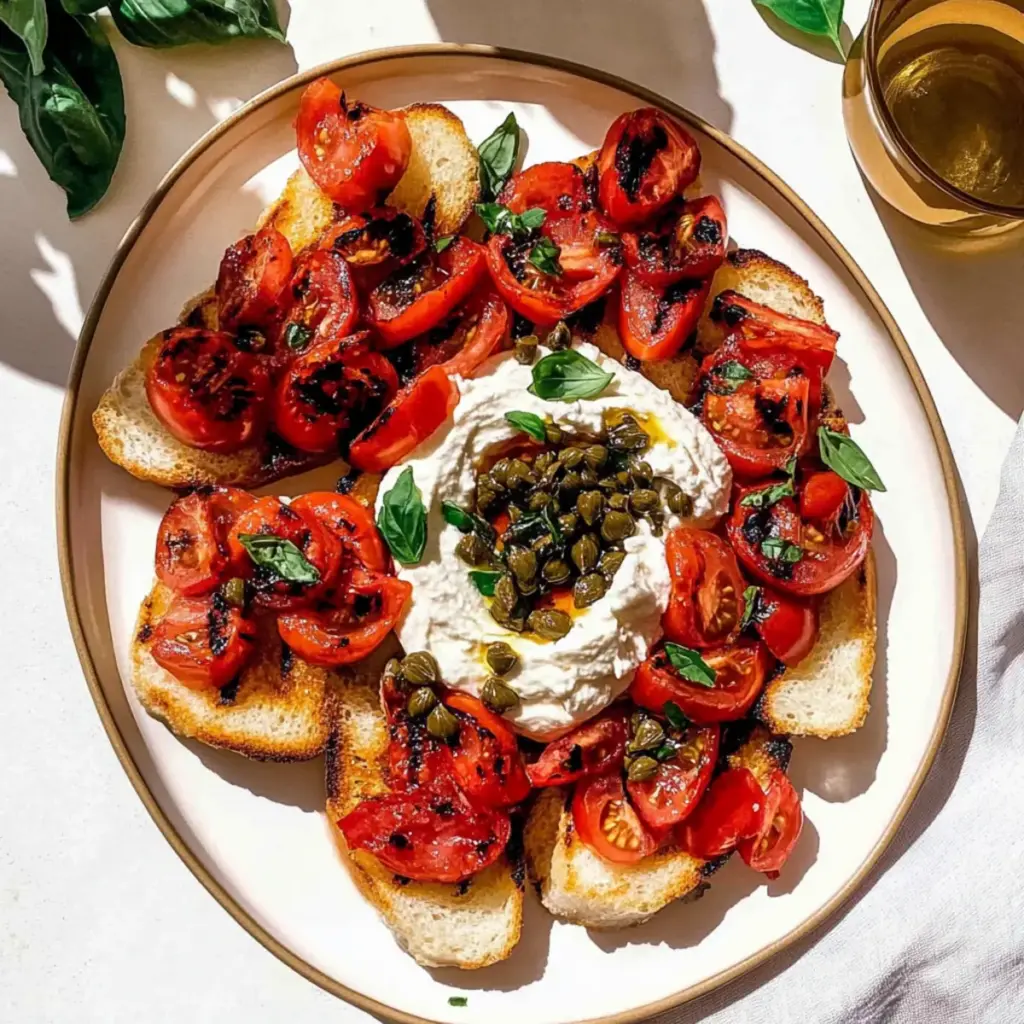 Whipped Ricotta Bruschetta with Summer Tomatoes