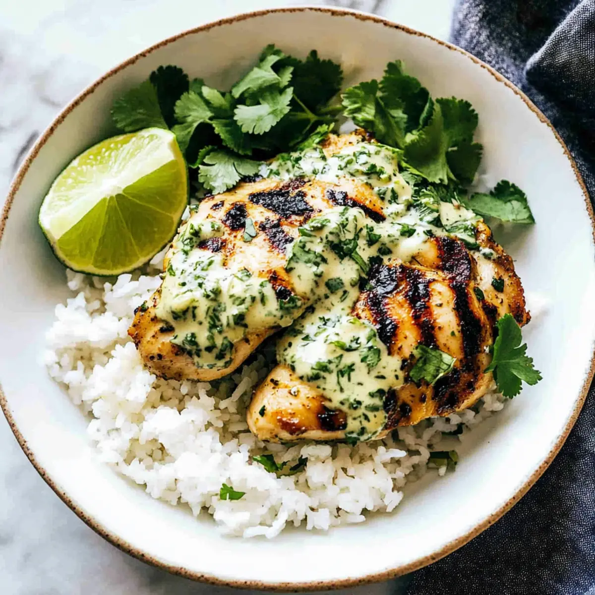 Coconut Lime Grilled Chicken and Rice