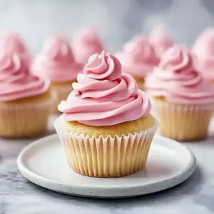 Pink Buttercream Cupcakes
