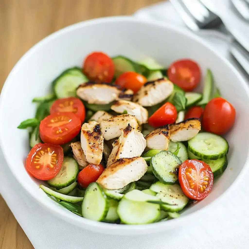 Chicken Tomato Cucumber Salad