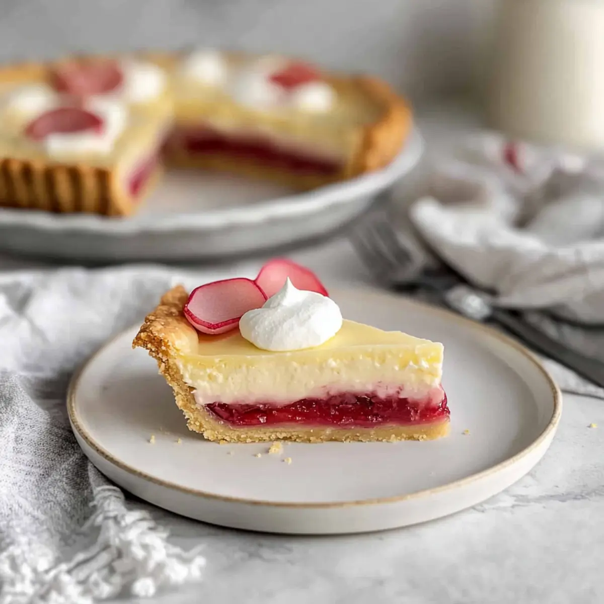 Rhubarb Cheesecake Pie