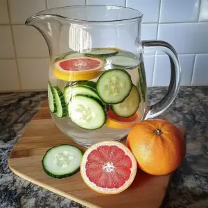 Cucumber Grapefruit Water