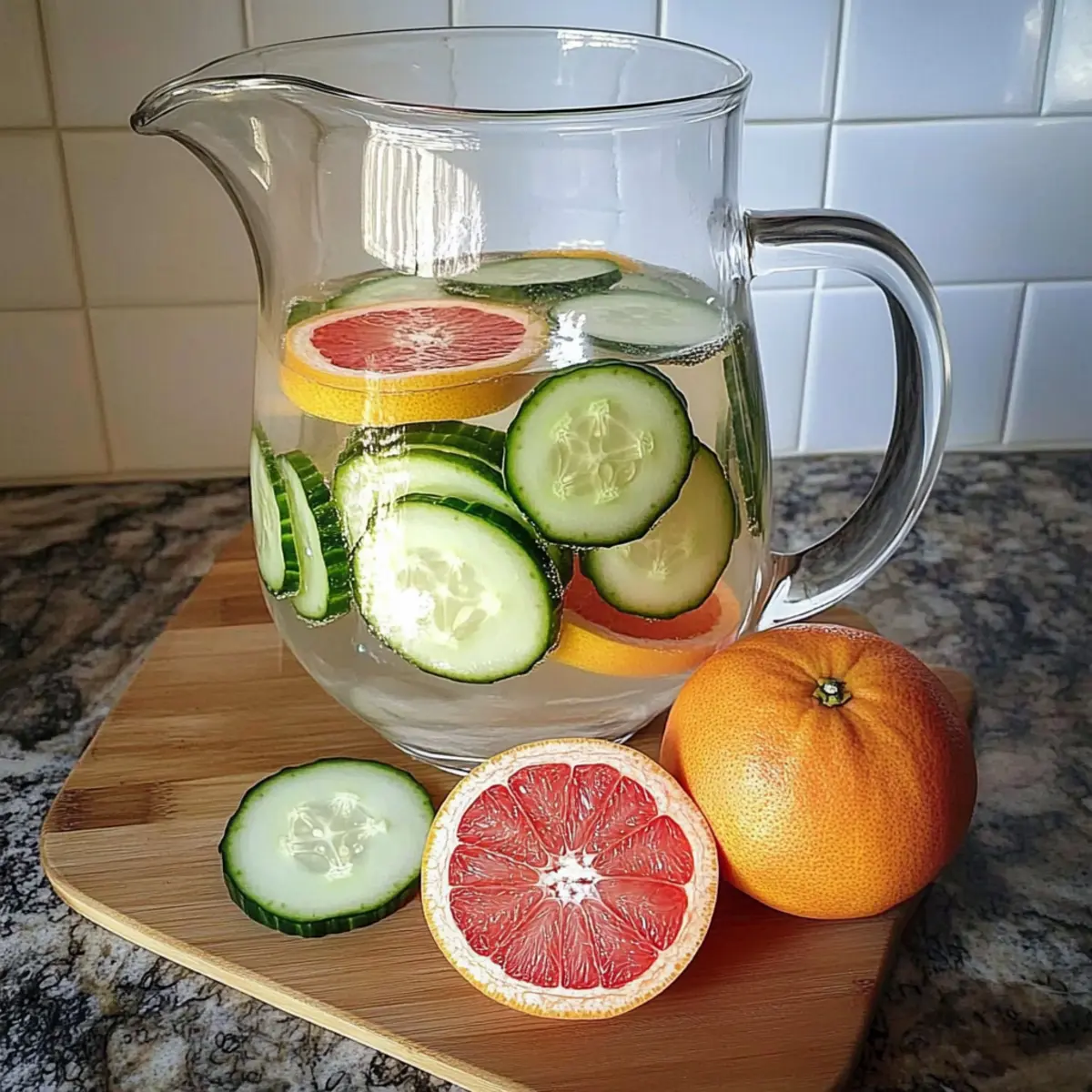 Cucumber Grapefruit Water