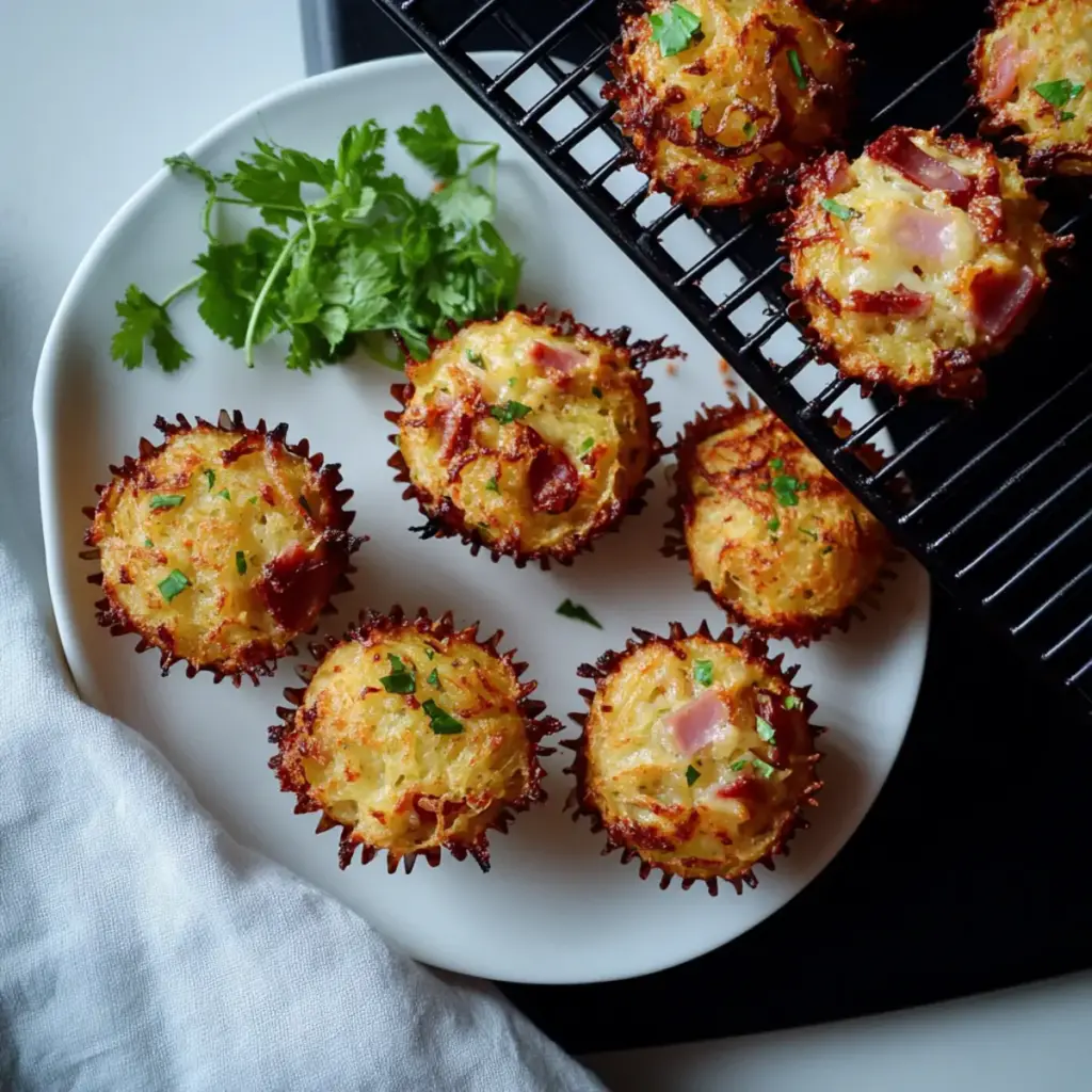 Hashbrown Muffins with Ham