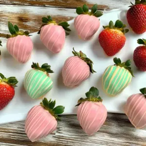 Pink Chocolate-Covered Strawberries