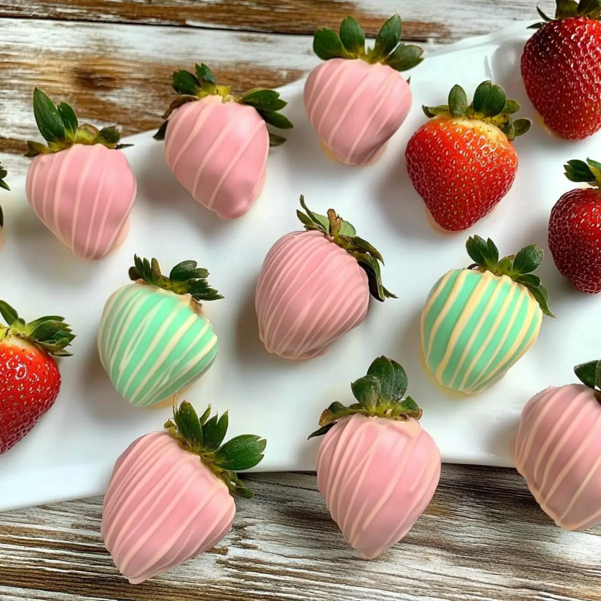 Pink Chocolate-Covered Strawberries