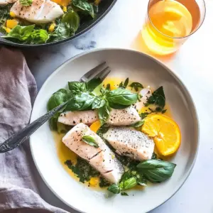 Bhetki Fish in Citrus Basil Butter Sauce