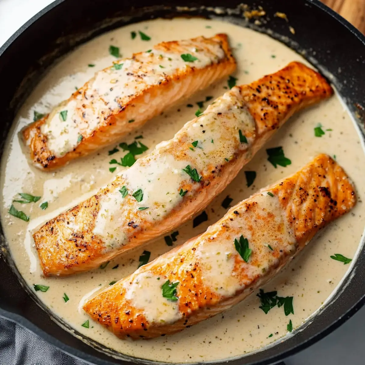 Creamy Garlic Salmon
