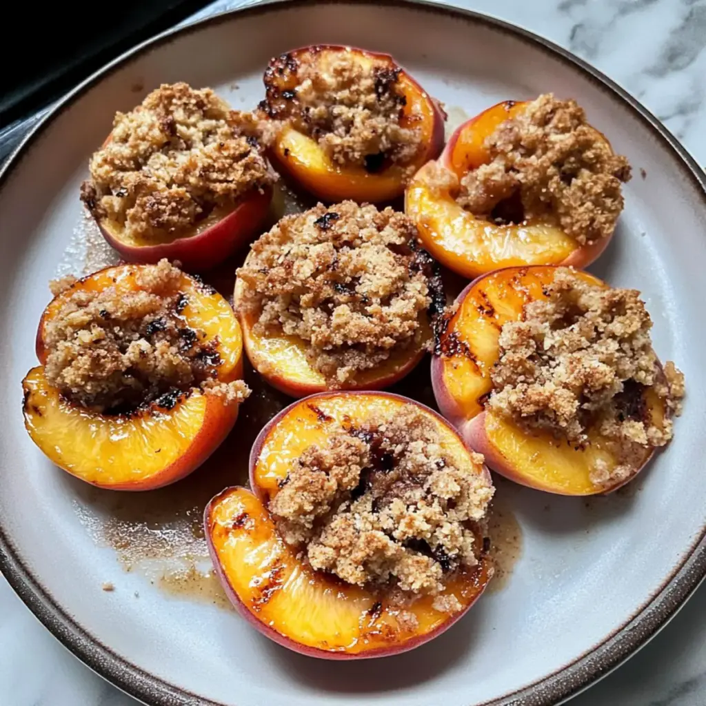 Grilled Peach Crumble