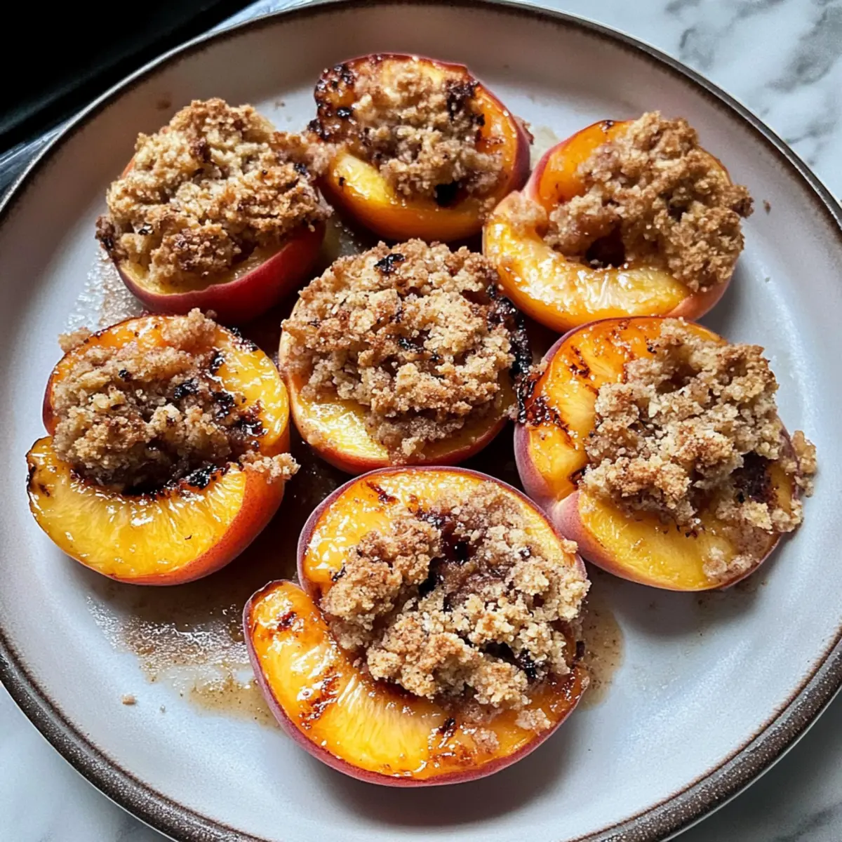 Grilled Peach Crumble
