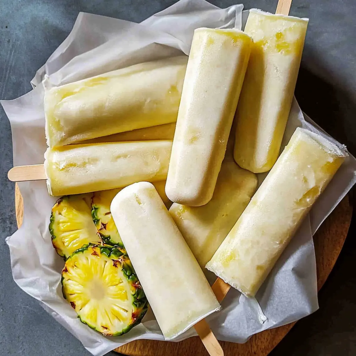 Piña Colada Italian Ice Pops