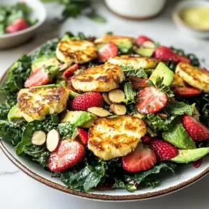 fried halloumi salad