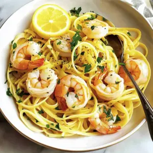 Lemon Garlic Shrimp Pasta
