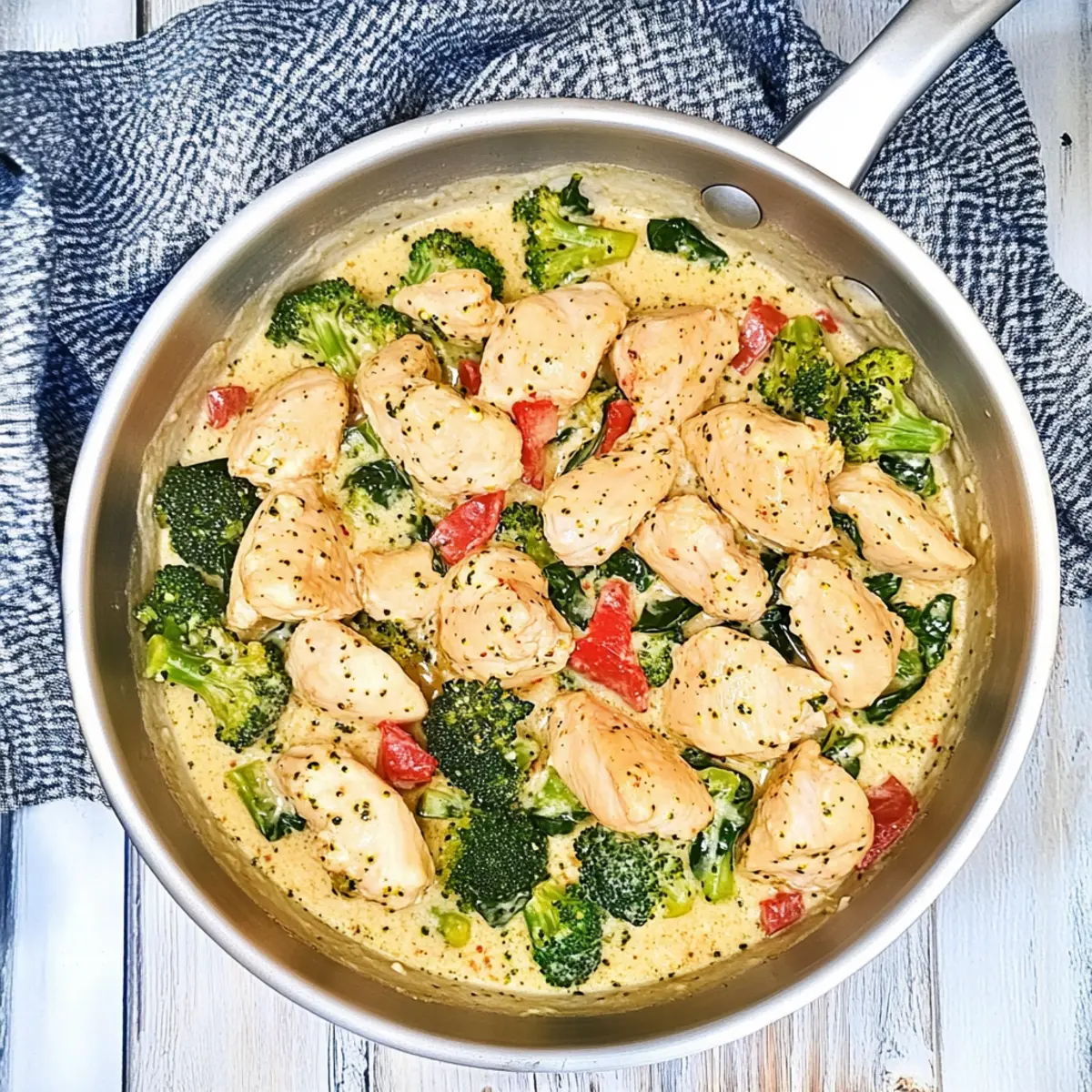 Garlic Chicken with Broccoli and Spinach