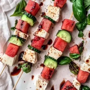 Watermelon Feta Skewers