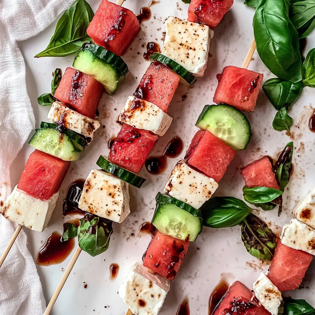 Watermelon Feta Skewers