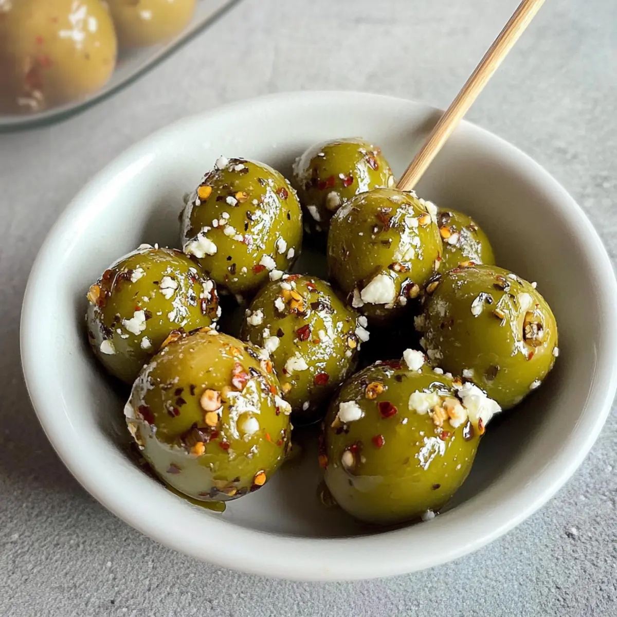 Spicy Feta Stuffed Olives
