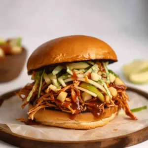 Crockpot Shredded Chicken Sandwiches