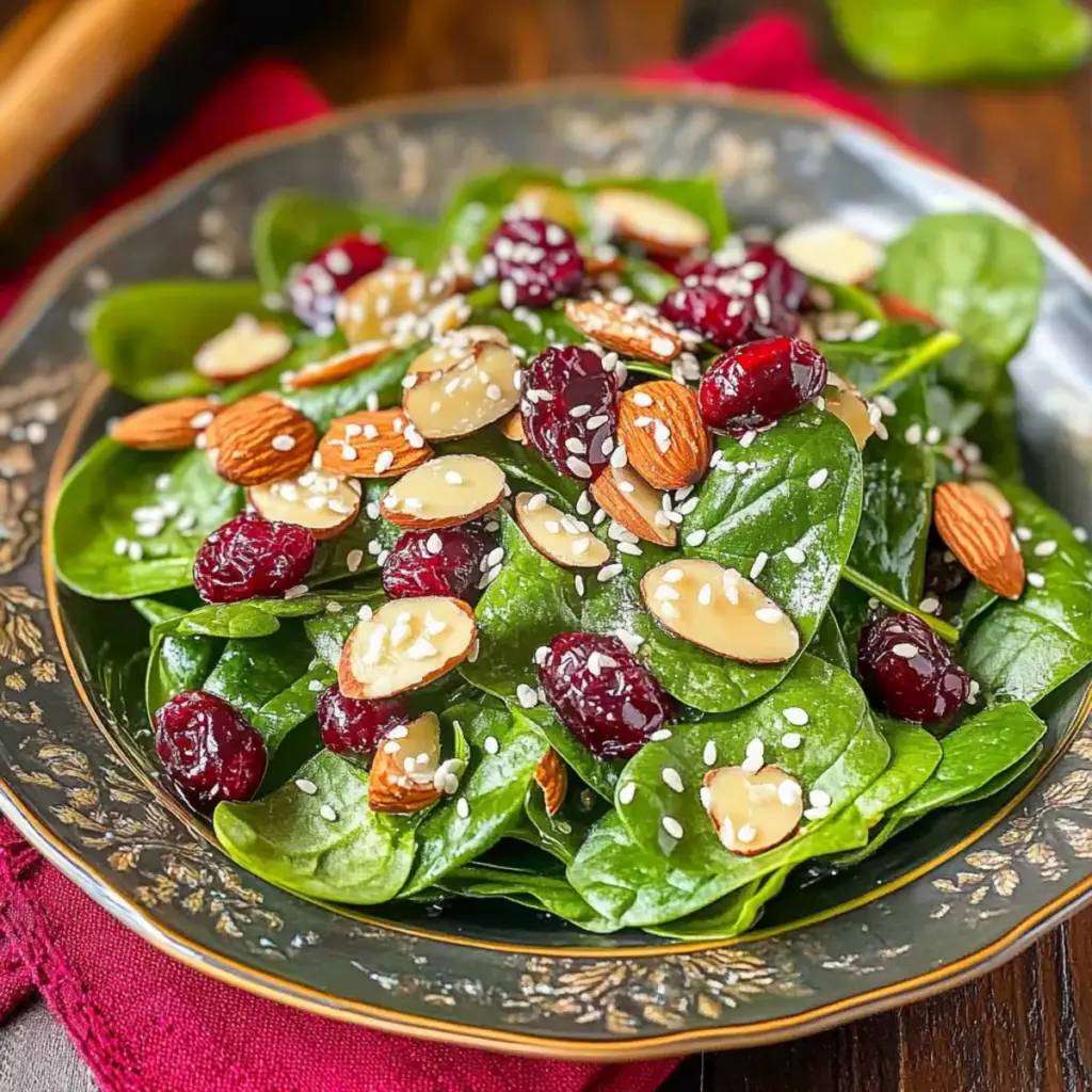 Cranberry Almond Spinach Salad