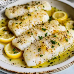 Lemon Garlic Butter Baked Cod
