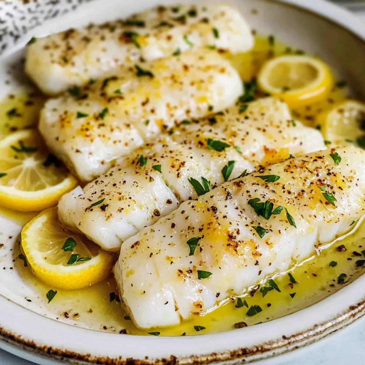 Lemon Garlic Butter Baked Cod