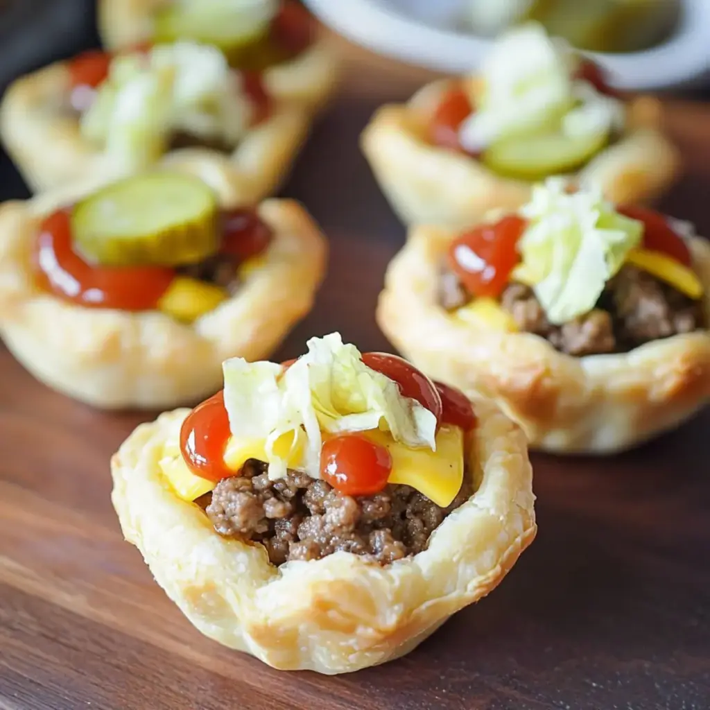 Mini Cheeseburger Cup Appetizers