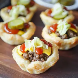 Mini Cheeseburger Cup Appetizers