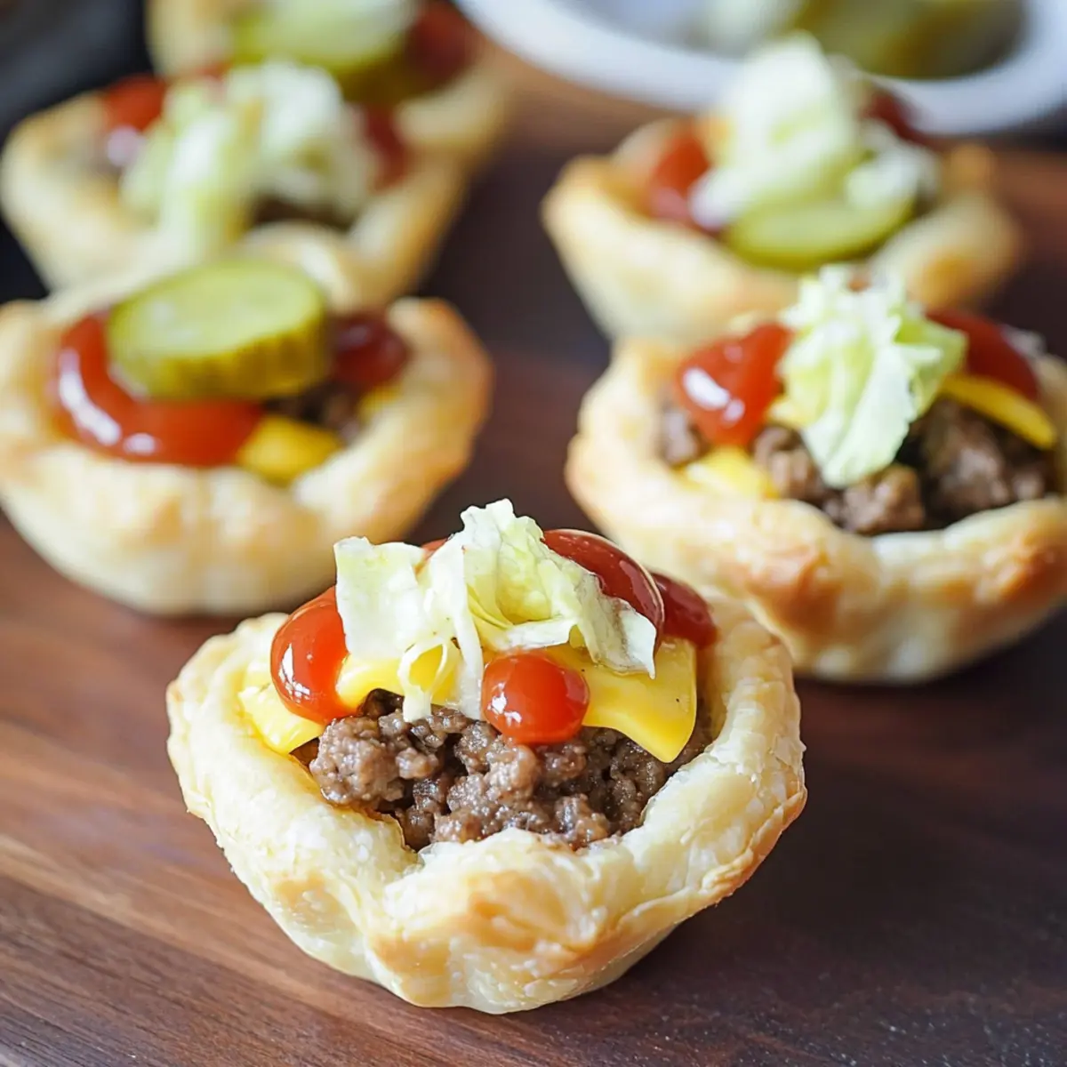 Mini Cheeseburger Cup Appetizers