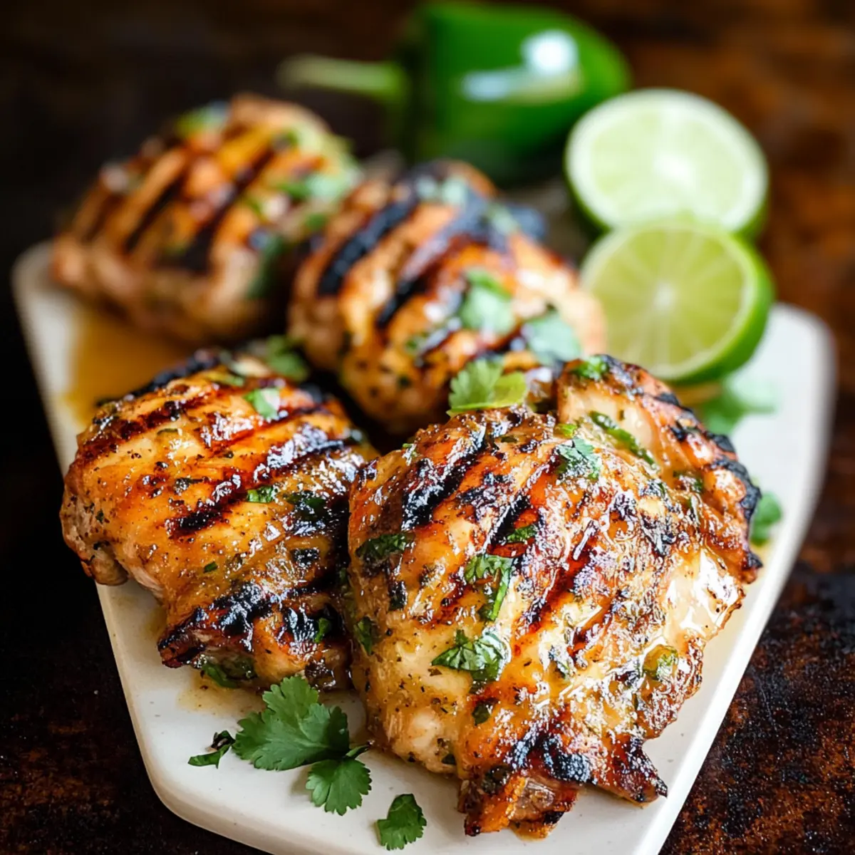Jalapeño Honey Lime Grilled Chicken Thighs