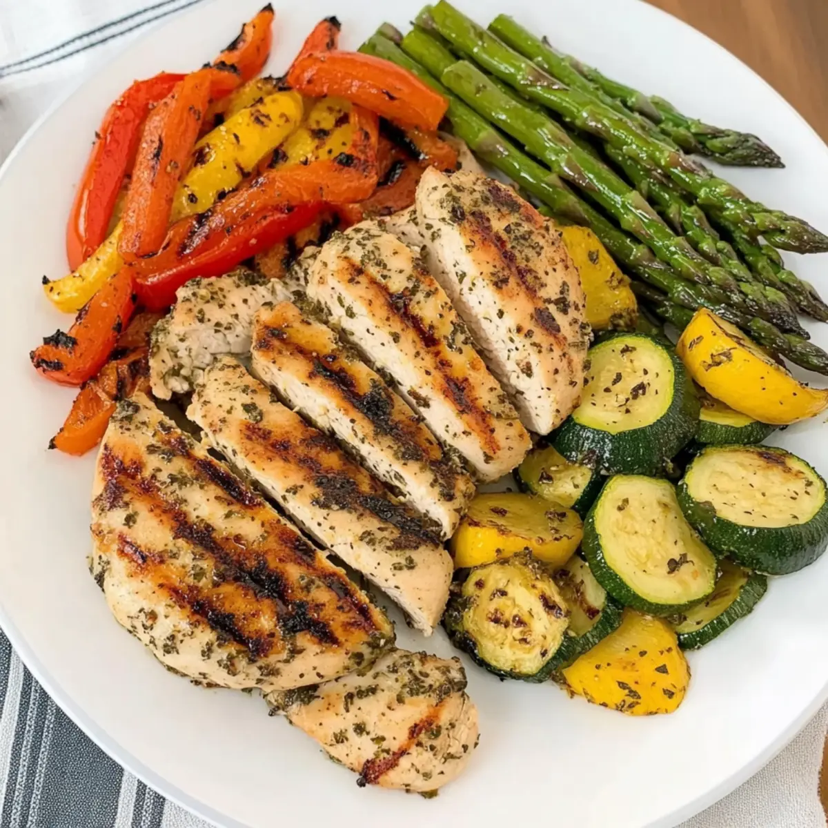 Grilled Garlic and Herb Chicken and Veggies