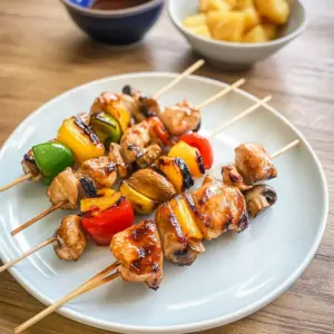 Grilled Teriyaki Chicken Kabobs with Veggies