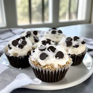 Dark Chocolate & Coconut Frozen Yogurt Granola Cups