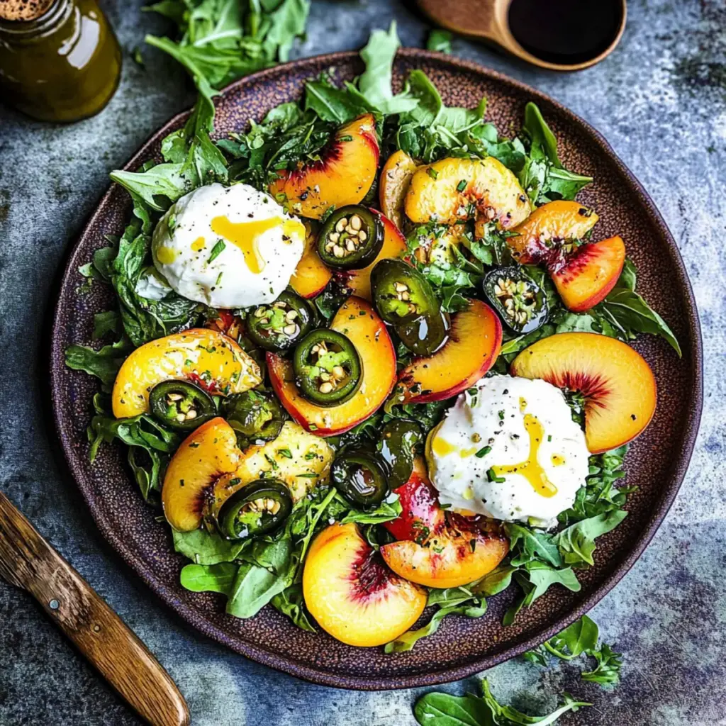 Peach and Burrata Salad