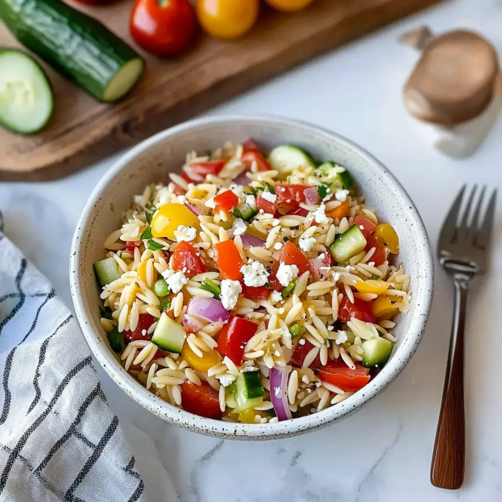 Rainbow Orzo Salad