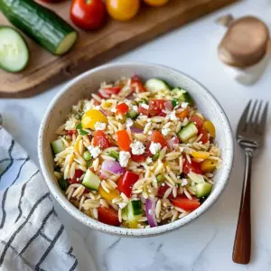 Rainbow Orzo Salad