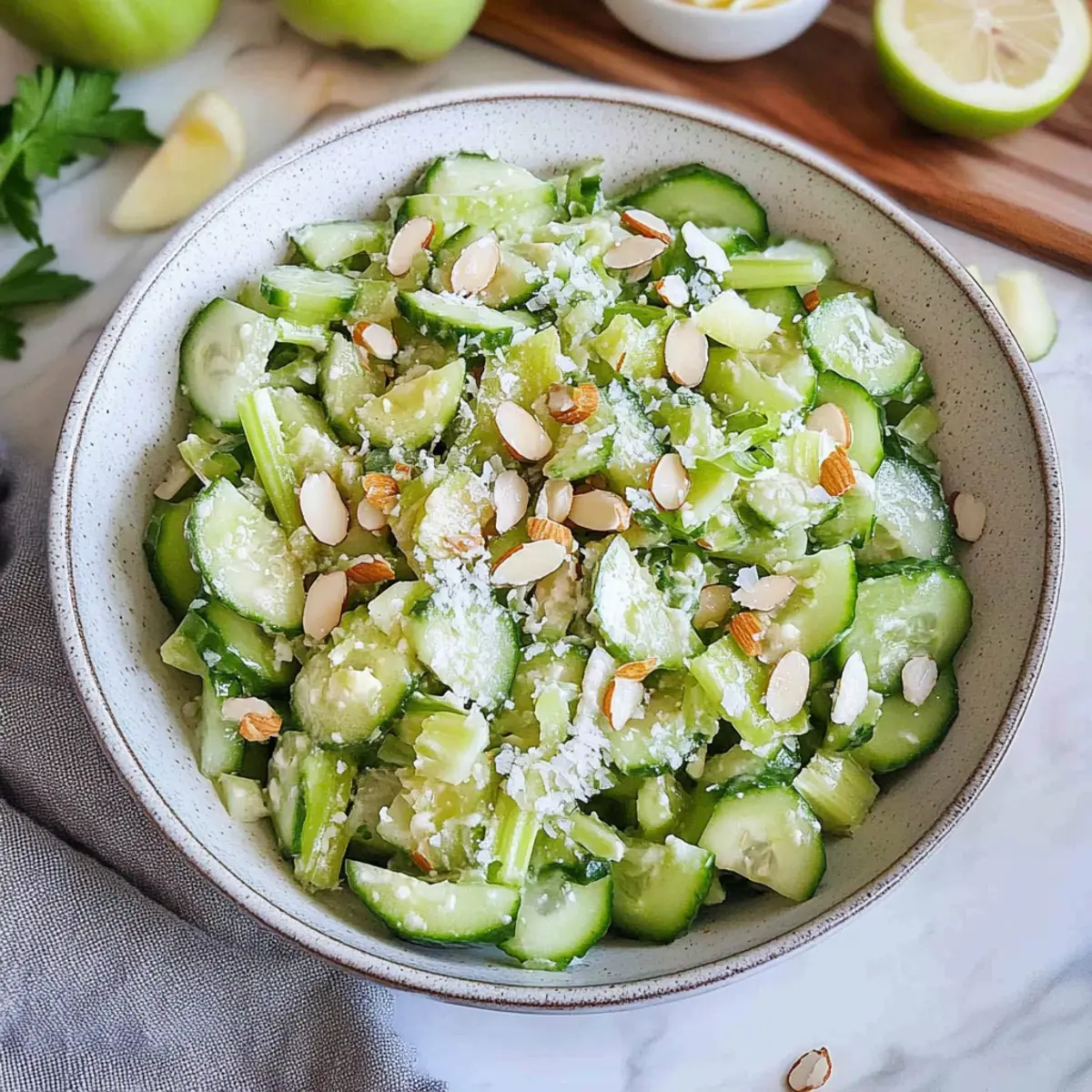 15 Minute Celery Cucumber Salad