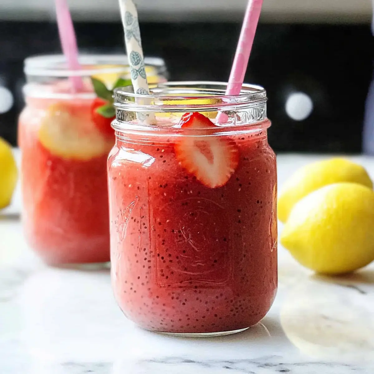 Strawberry Lemonade Chia Drink