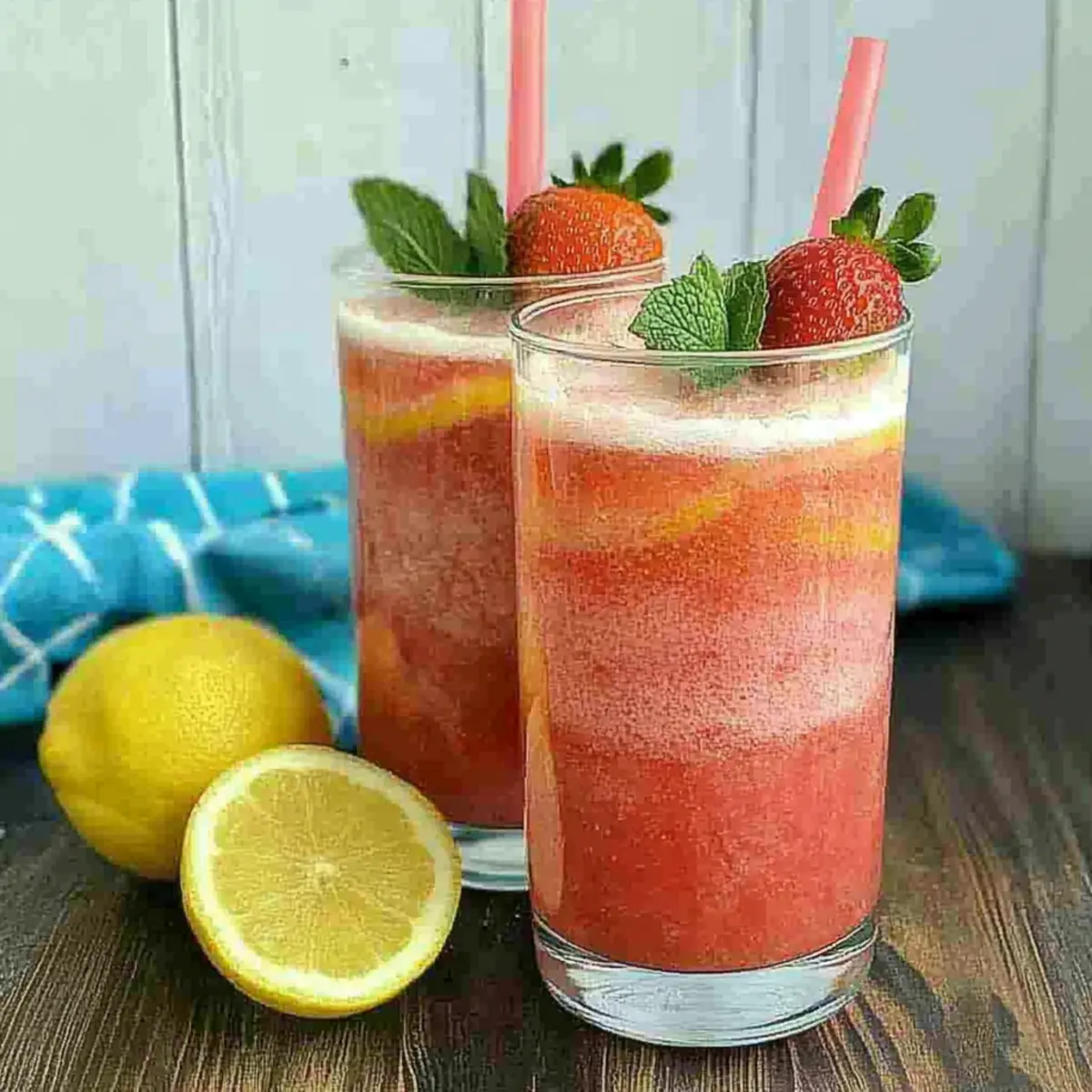 Strawberry Mint Lemonade