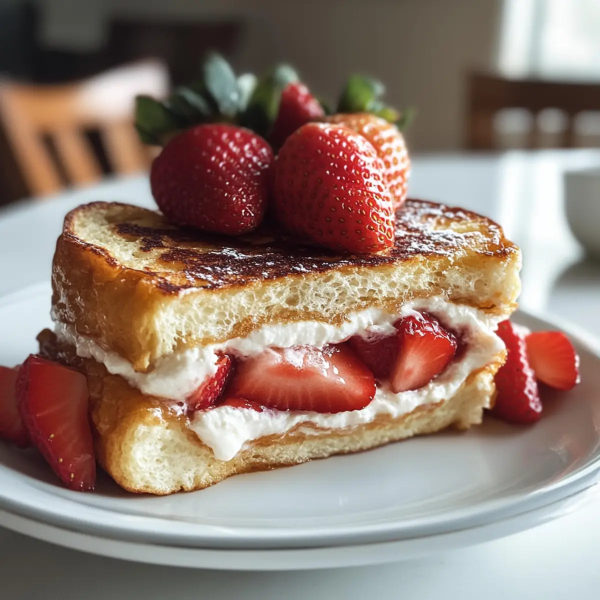 Strawberry Cheesecake Stuffed French Toast