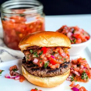 Burgers with Fresh Tomato Relish