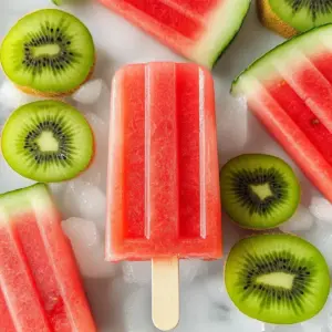 Watermelon ice lollies