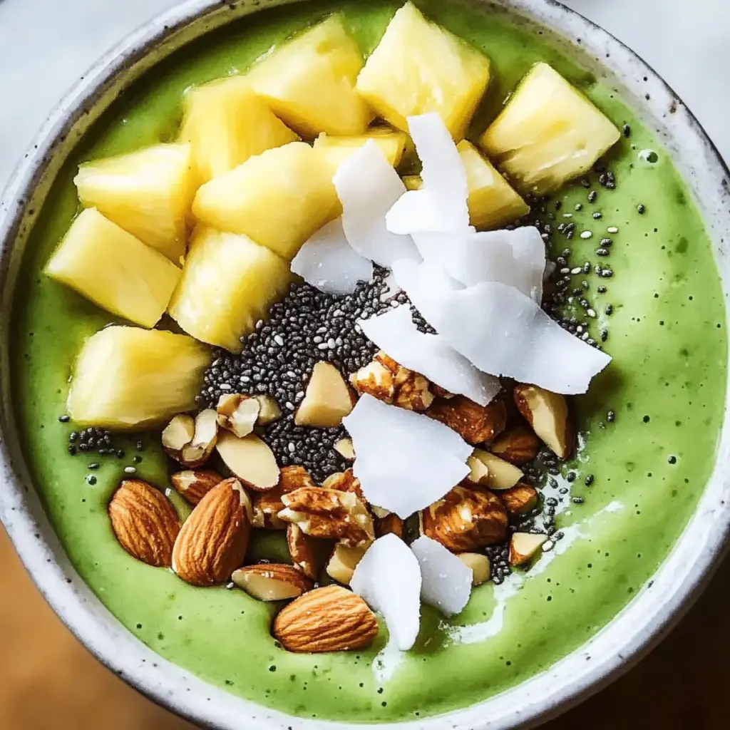 Pineapple Matcha Coconut Bowl
