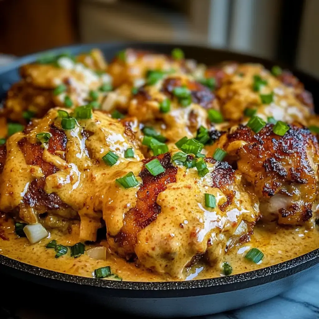 Skillet Bang Bang Chicken Thighs