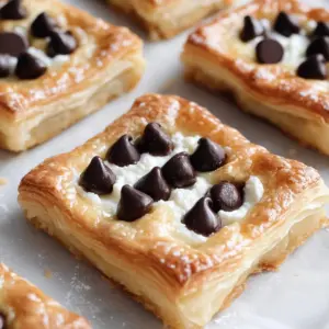 Ricotta Chocolate Chip Pastry Squares
