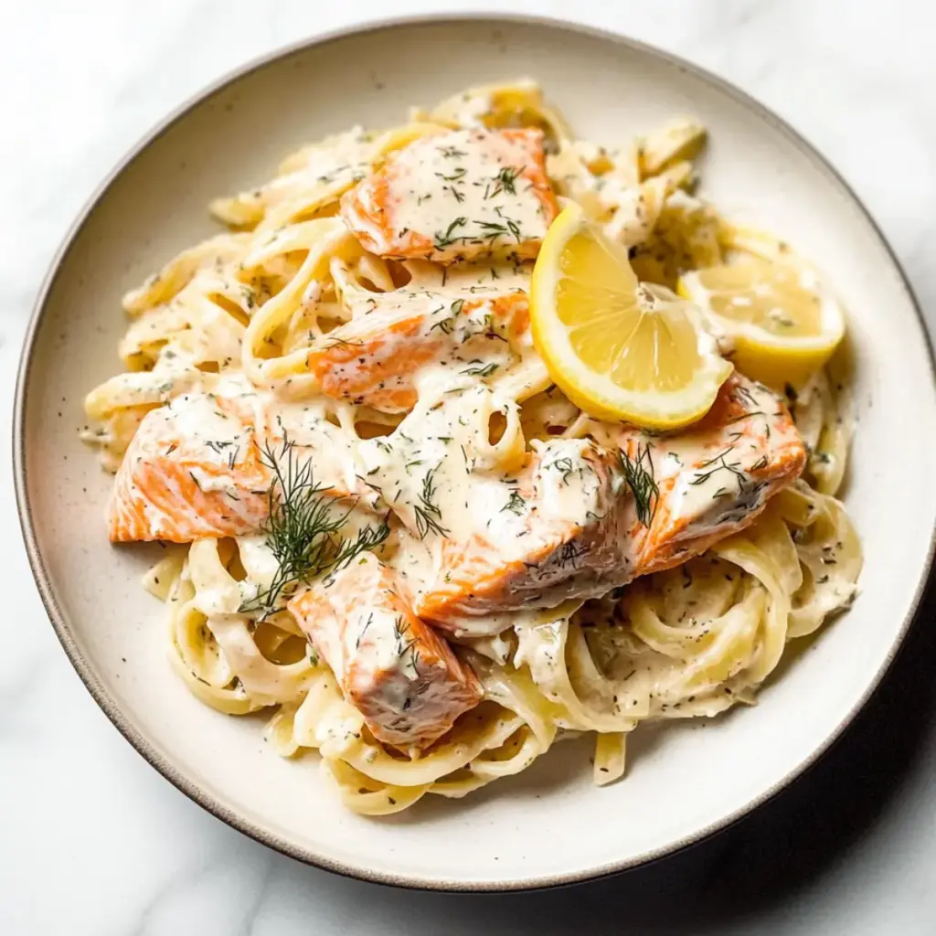 Lemon Dill Salmon Pasta