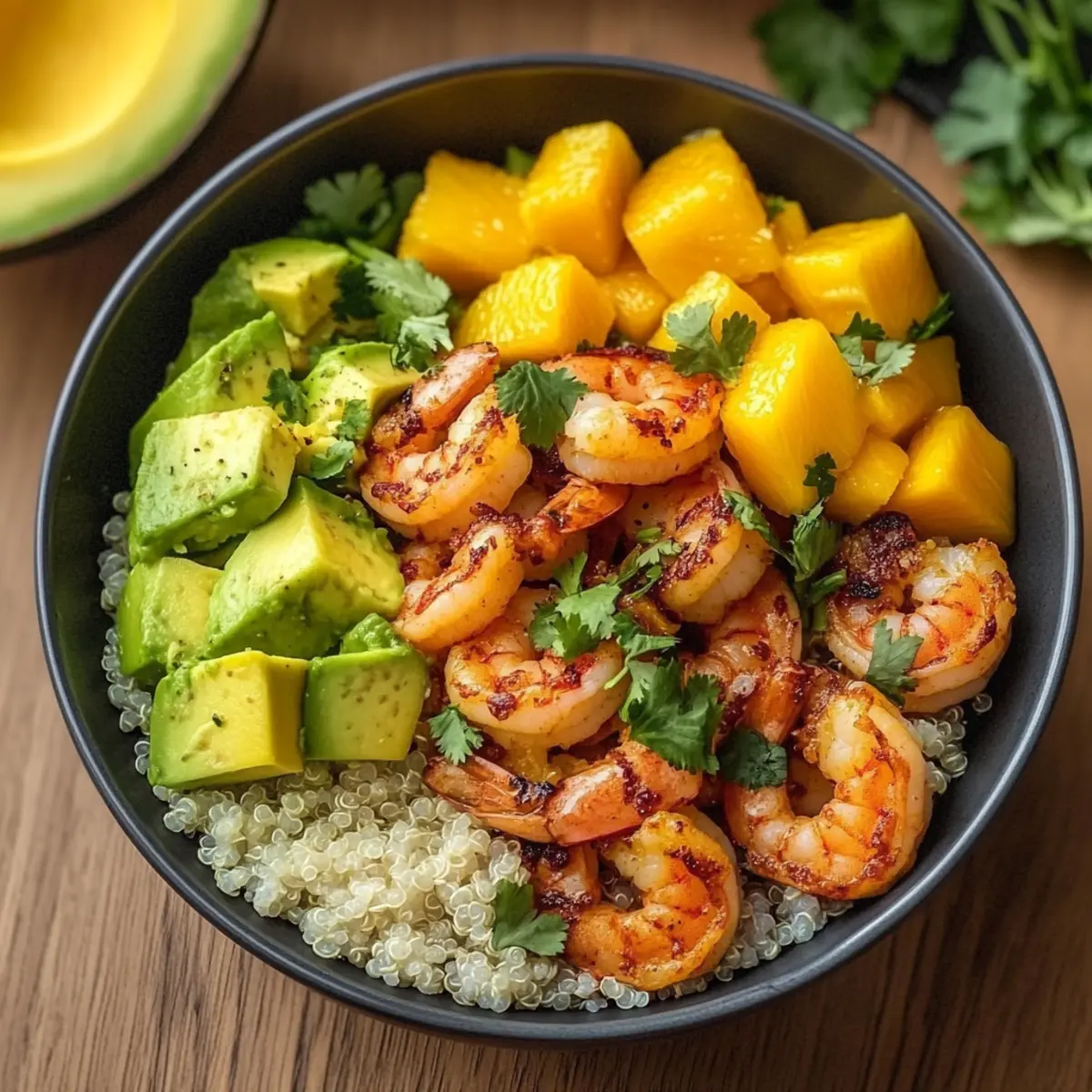 Shrimp Avocado Mango Bowl