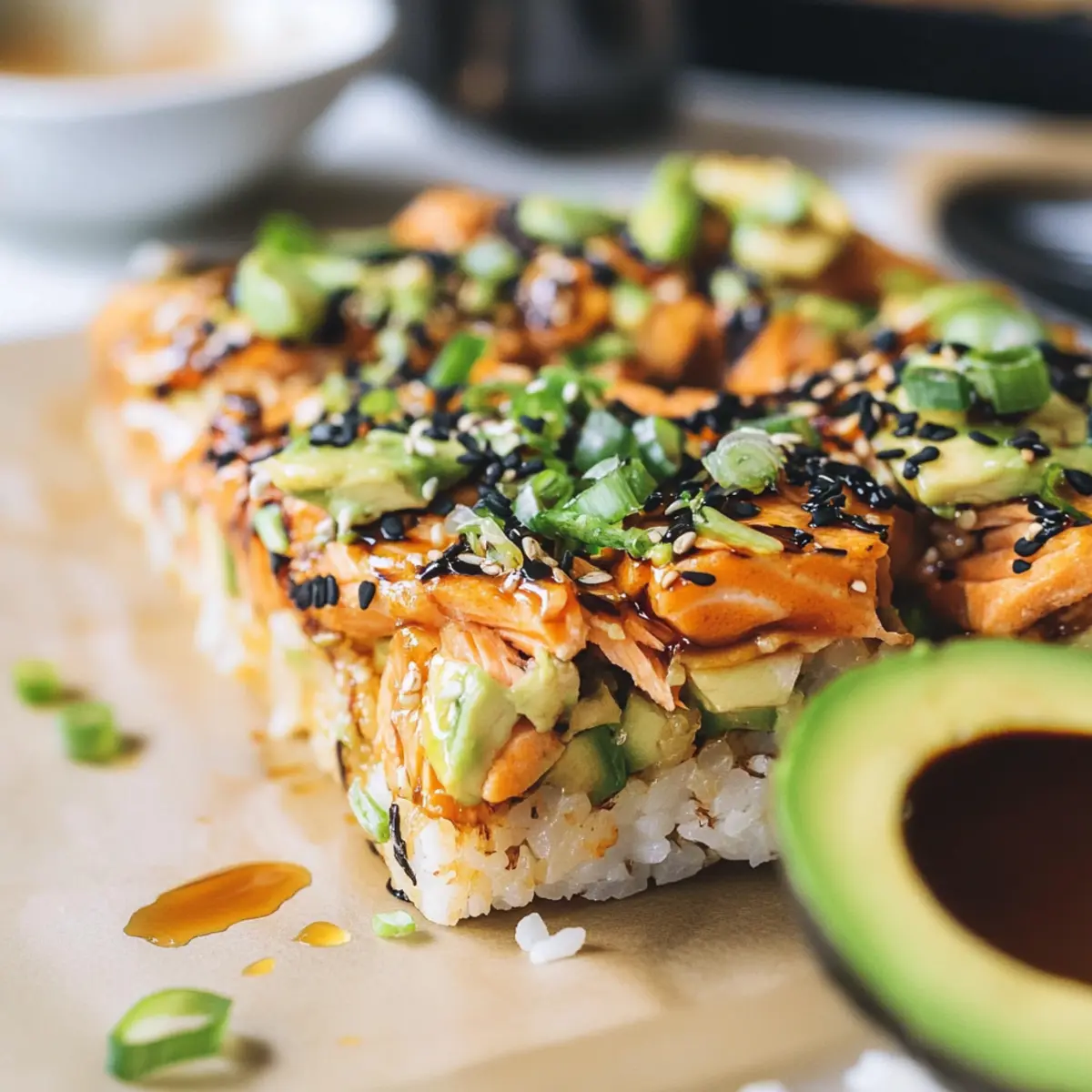 Salmon Sushi Bake